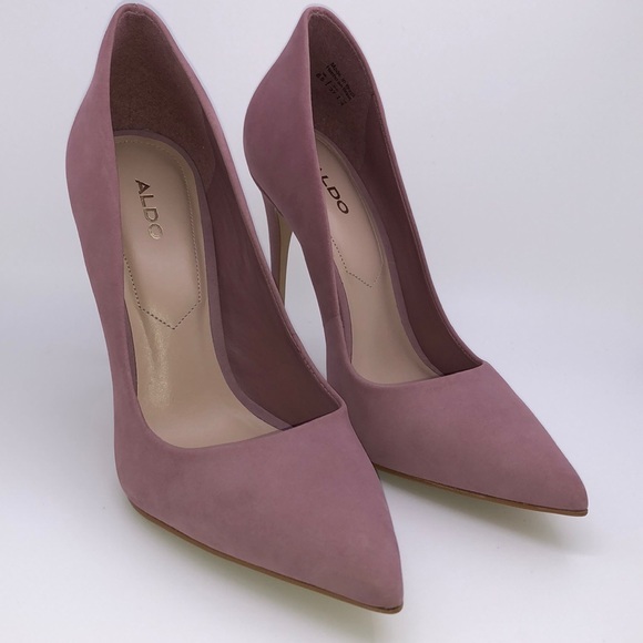 Aldo Shoes - ALDO Cassidy Suede Leather Blush Pink Pointed Toe Heel Pumps Size 6.5